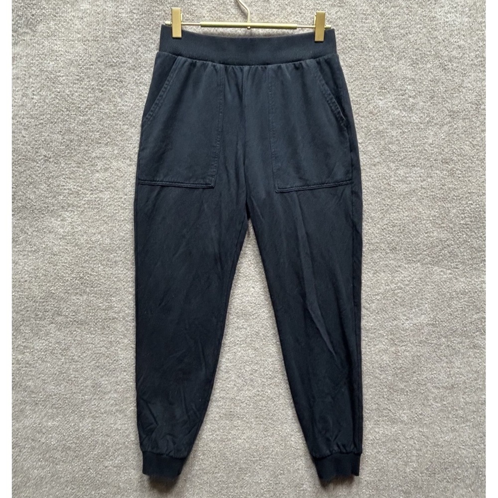 Marine Layer Jogger‎ Pants Women Small Black Relaxed Fit Taper Leg Cuffed Soft